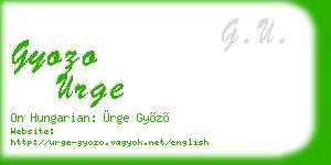 gyozo urge business card