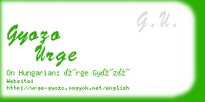 gyozo urge business card